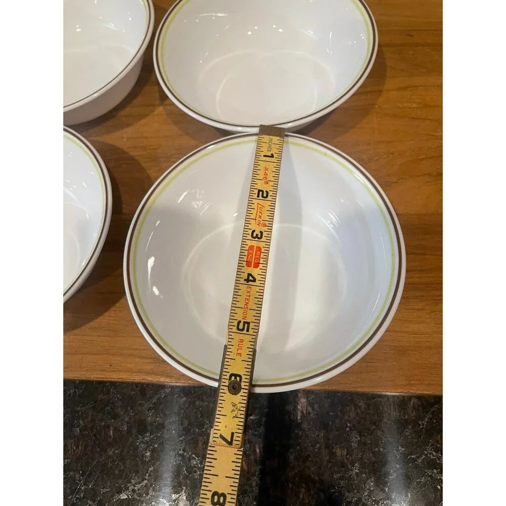 4 Corelle garden sketch, cereal, bowls